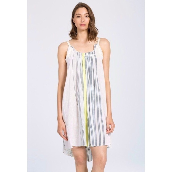 LEMLEM Almaz Mini Slip Dress Cotton Blend O/S Striped NWOT - Picture 3 of 13